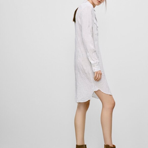 Aritzia Wilfred Free Soft Plaid 100%Rayon Shirt Dress Size S Excellent Condition - Picture 4 of 7